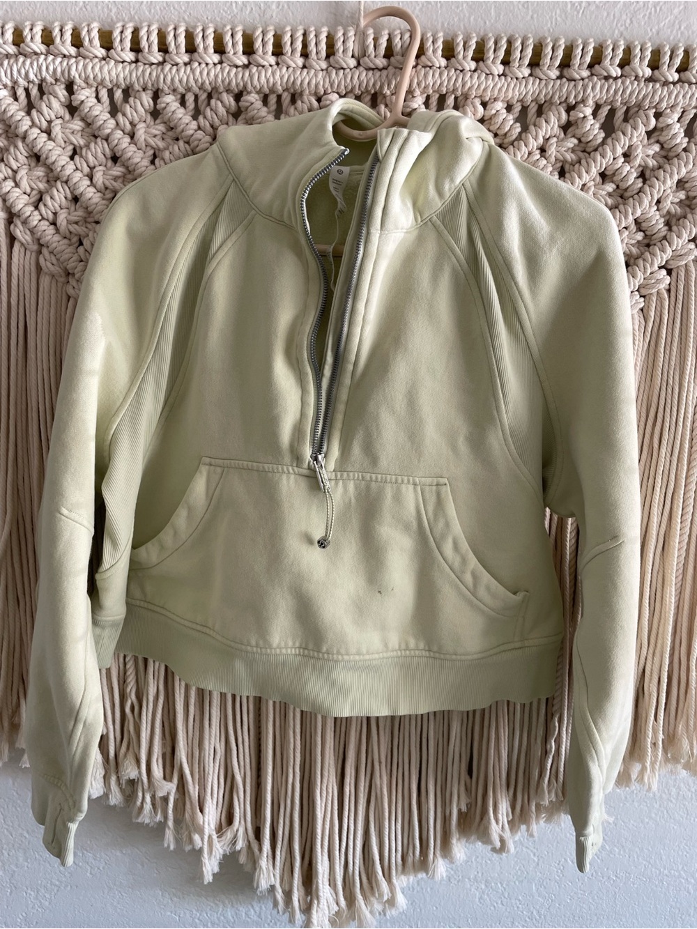 lululemon athletica light Green quarter  Zip-Up Hoodie